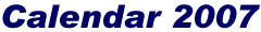 Calendar 2007